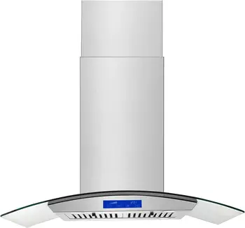 Tieasy 36 inch Island Type 900 CFM with Permanent Filters Led Bulbs Touch Button Range Hood USGI0290B 1
