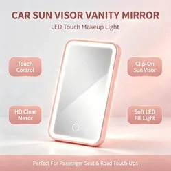 Illuminated Portable Vanity Mirror - Rechargeable LED Makeup Mirror (Pink 1pc)
