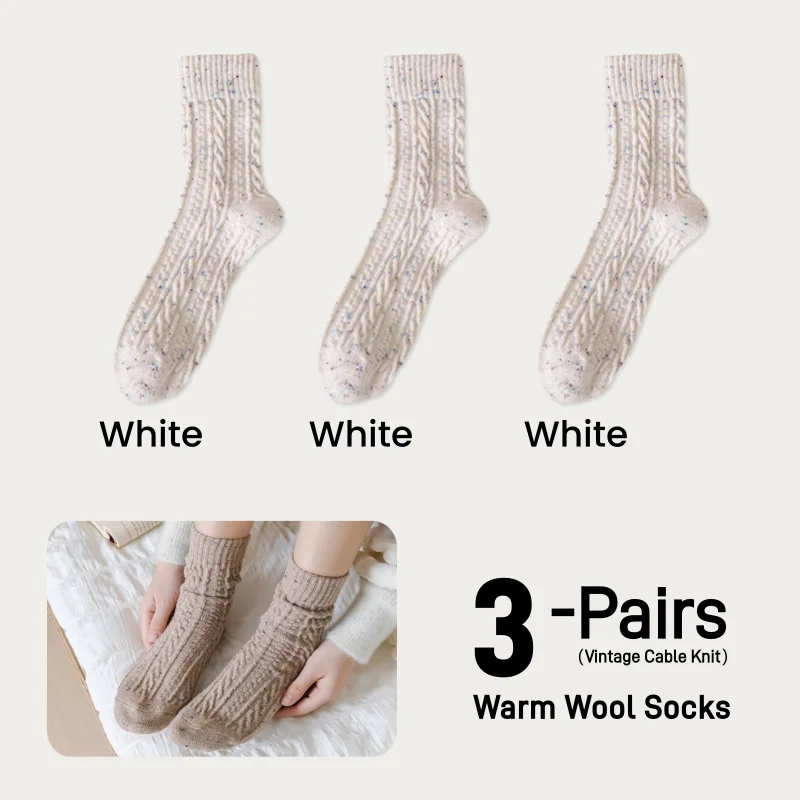 3 Pairs White