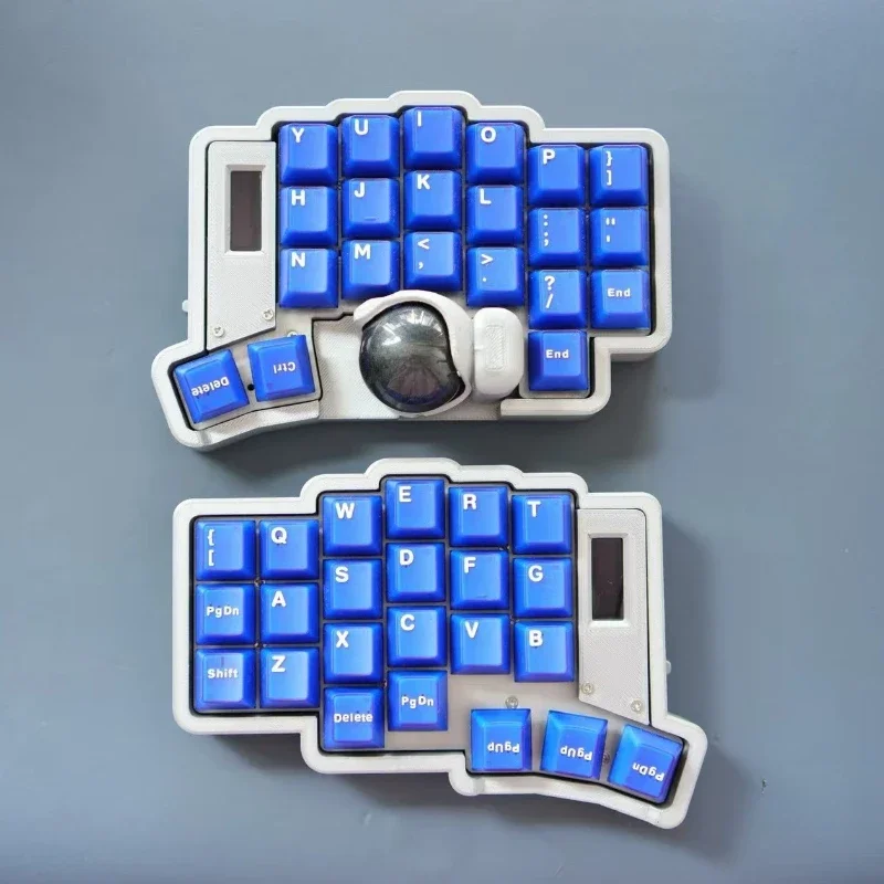 NEW Trackball 44 Split Keyboard Ergonomic Custom Hot Swap ZMK Dual