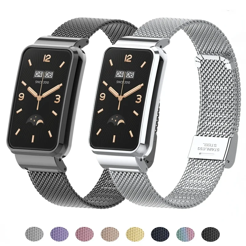 

Metal Milanese Strap+Case For Xiaomi Mi Band 7 Pro Stainless Steel Bracelet Replacement Wristband For Xiaomi Mi band 7 Pro Belt
