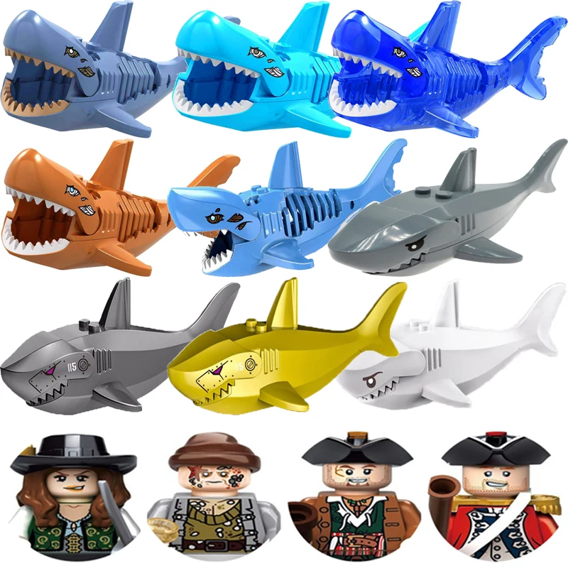 Pirate Shark Animal Blocks - Creative Building Toy Set
