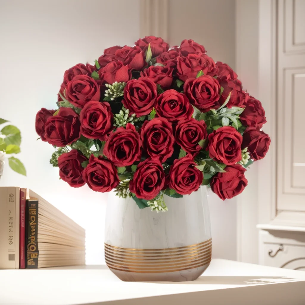 

Искусственные цветы, 10 цветов, шелковые розы для скрапбукинга, сухие букет для свадьбы, вечеринки, Рождества, товары для дома, вазы, украшение для дома