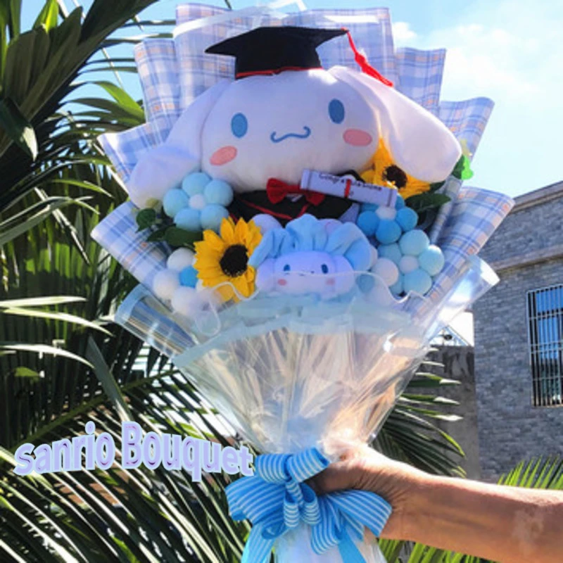 Cinnamoroll Sanrio Graduation Bouquet Kuromi MyMelody Pochacco Plush