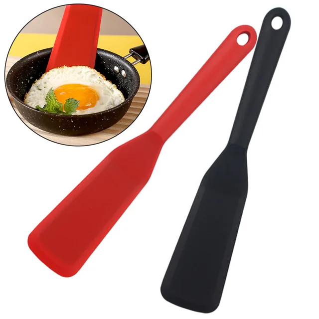 Pelle à frire en Silicone, outils de cuisine résistants à la chaleur, antiadhésive, pour crêpes, œufs frits, pelle de transfert, spatule de fuite 1