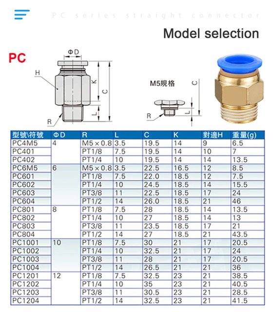 Raccordo Pneumatico Rapido Per Tubi Aria - Filettature 1/8", 1/4", 1/2" - Per Attrezzature Industriali E Fai Da Te - Foto 8