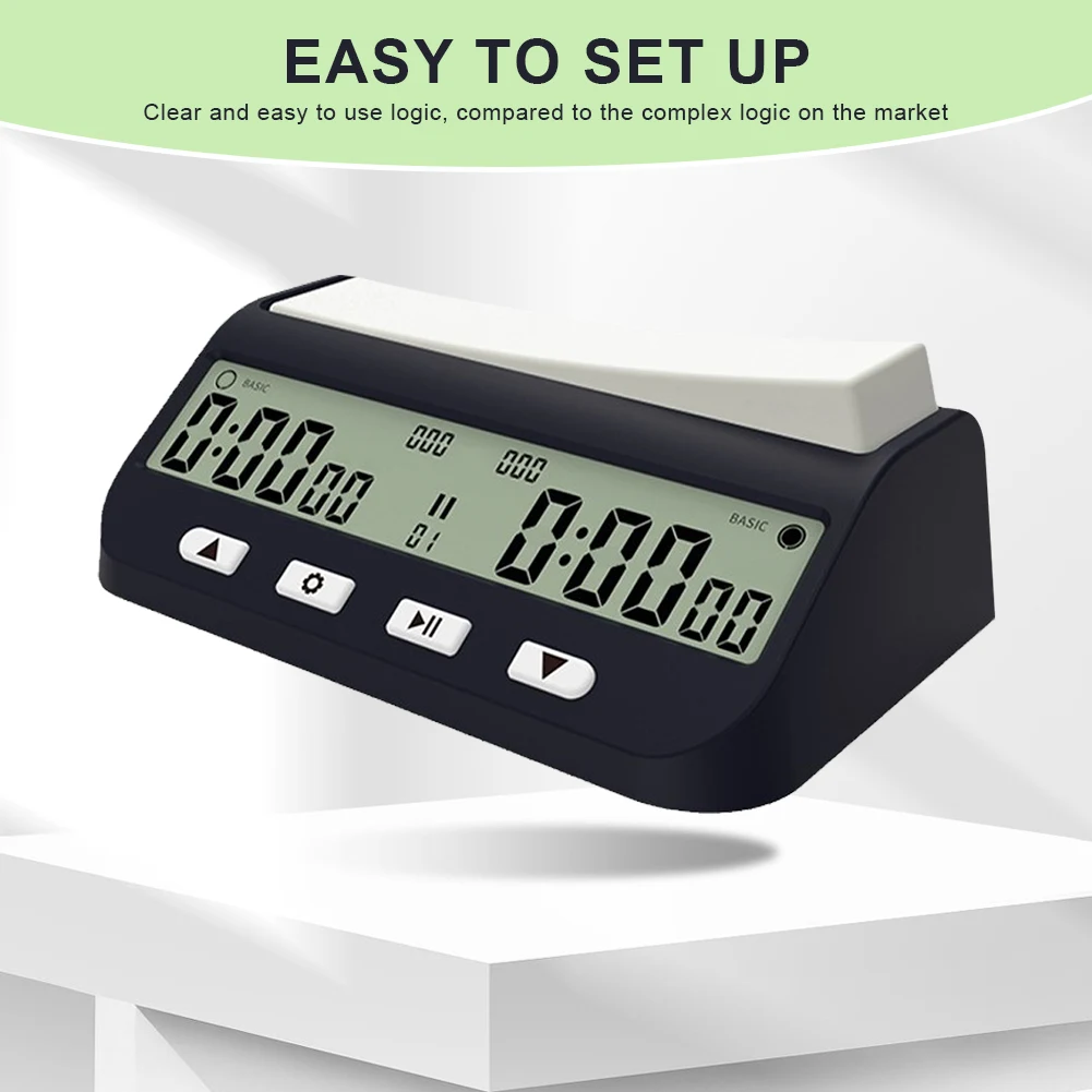 Chess Clock Professional Advanced Chess Digital Timer Multipurpose Portable Game Timer with Basic Bonus Delay and Positive Time chess timer