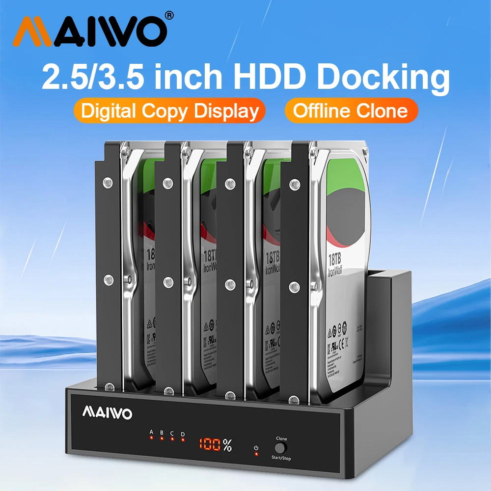 MAIWO Hard Drive Docking Station bay SATA to USB HDD