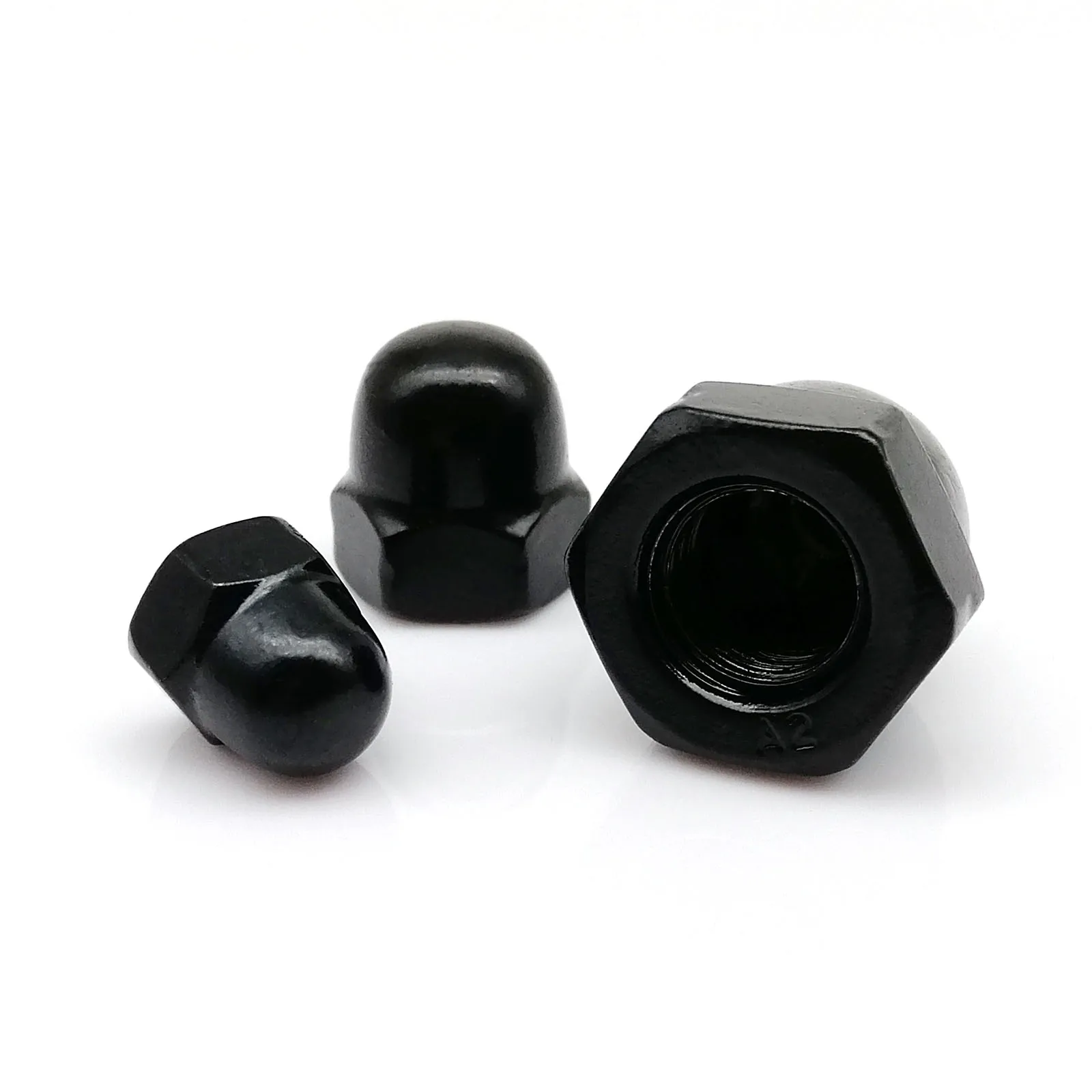 DIN1587 M3 M4 M5 M6 M8 M10 M12 Black 304 A2-70 Stainless Steel Hexagon Acorn Cap Nut Decorative Cover Semi Dome Nut