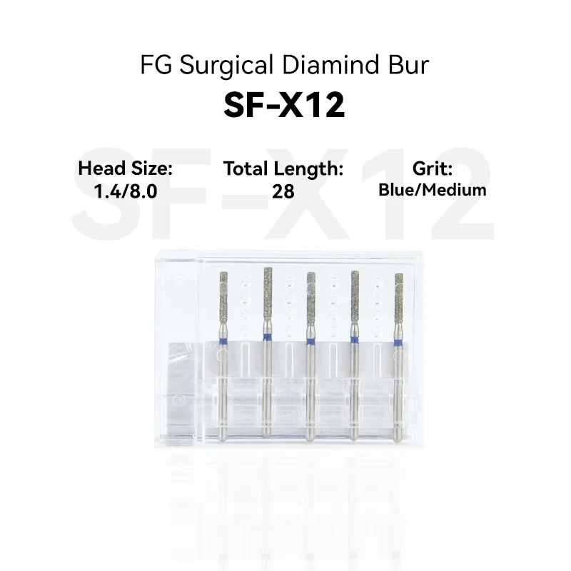 

10pcs FG Surgical XL SF-X12 28.0 Dental Diamond Burs Strawberries Drill FG Polishing Burs For High Speed Handpiece Dentist Tools