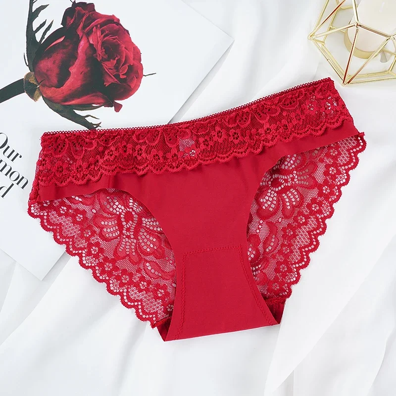 New Sexy Floral Lace Women's Panties Female Hollow Out Briefs