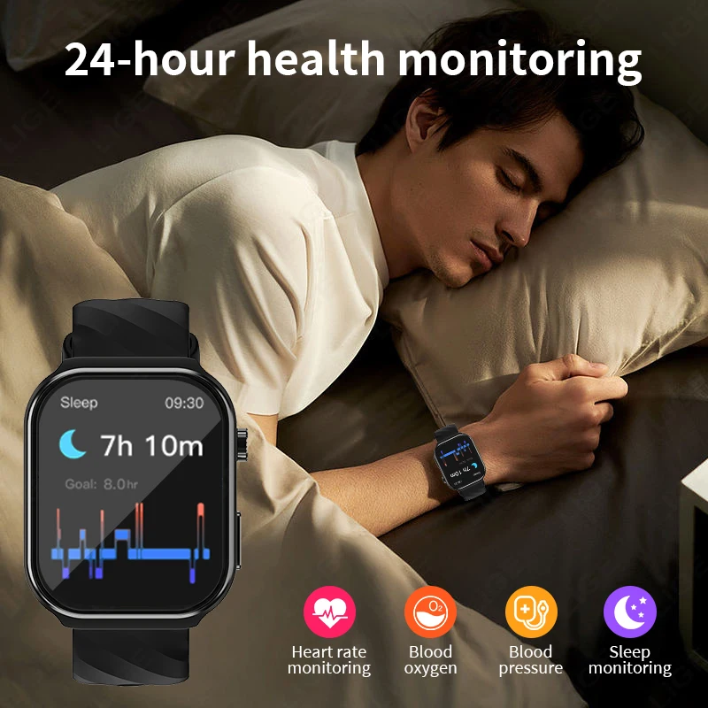 LIGE 2025 New AI Diagnosis Blood Fat Uric Acid Smart Watch Bluetooth Call Blood Pressure Heart Rate Health Smartwatch Men Women