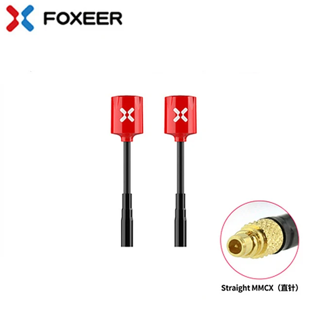 2 Straight MMCX Red