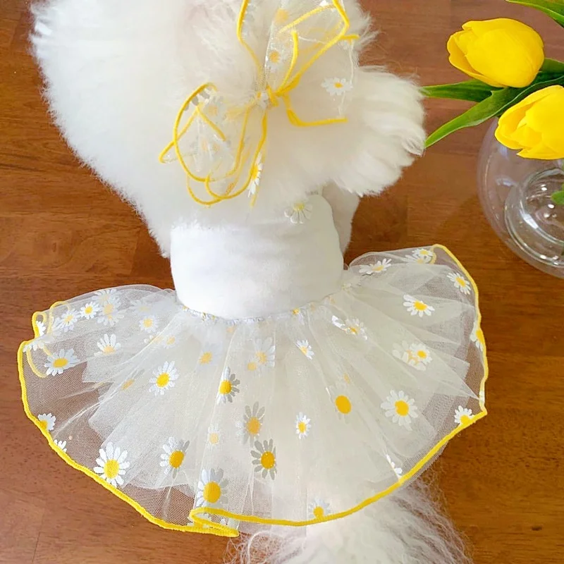 Luxuriöses Hunde-Kleid Liebliches Erdbeer-Hundekleid für Chihuahua und Französische Bulldogge Frühlings-Katzen-Welpen-Prinzessinnenkleid Sommer-Haustierkleidung – Detail 11