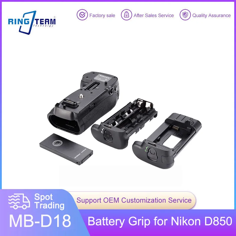 Mb-D18 Impugnatura Verticale Della Batteria Con Telecomando Per Supporto Per Fotocamere Dslr Nikon D850 Mb-D18Rc