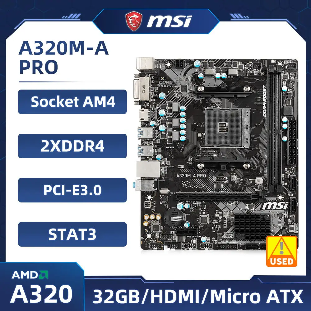 A320-A320M-Motherboard-MSI-A320M-A-PRO-Motherboard-AM4-DDR4-32GB-For ...