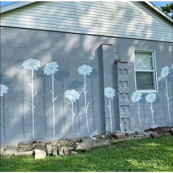Garden Fence Large Flower Stencils Diy Decoration Painted Stickers Template Creative Diy Peony Layered Spray Painting Template