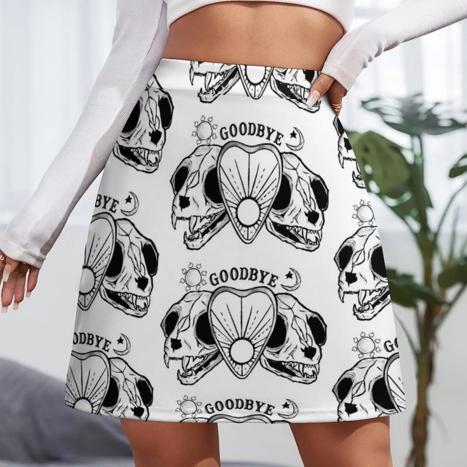 Goodbye cat skull planchette Mini Skirt mini skirt for women midi skirt for women Clothes for summer skirts