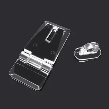 20 pezzi cerniere di bloccaggio trasparenti fibbie Hasp armadio di sicurezza accessorio cancelli per animali portagioie chiusura scatola di immagazzinaggio trasparente PC di plastica