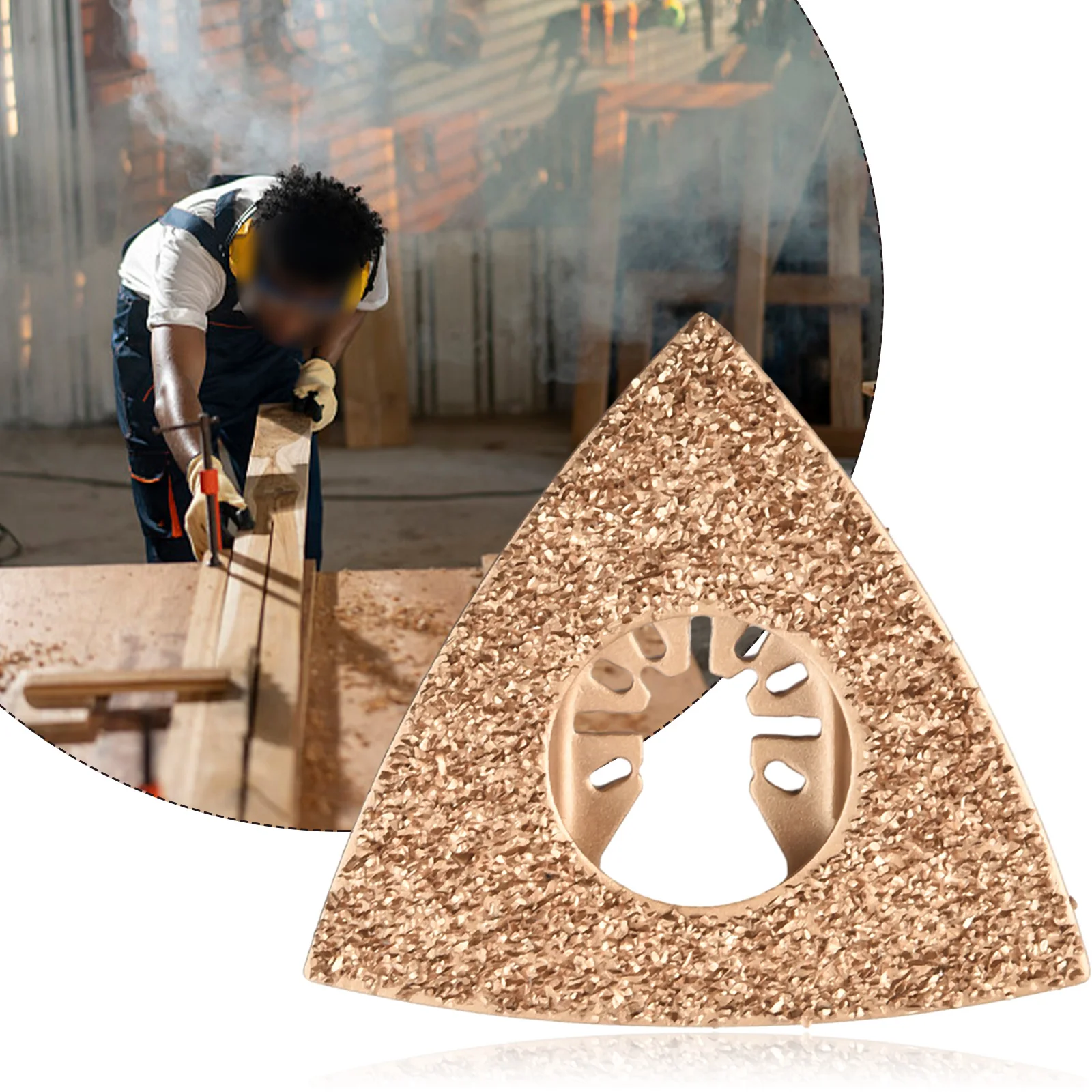 

Oscillating Multitool Triangular Carbide Grit Rasp Blade Universal Grout Removal Home Cutting Power Tools Replacement Accessorie