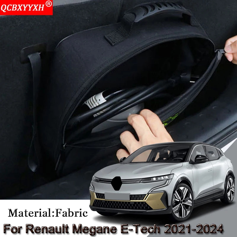 Ev Car Charging Cable Storage Borsa Per Il Trasporto Per Renault Megane E-Tech 2021-2023 2024 Prese Per Caricabatterie Impermeabili Ignifughe