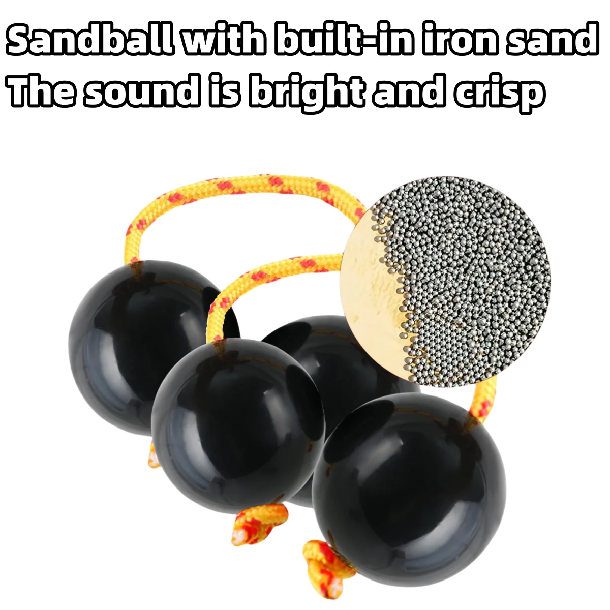 1 Pair Sand Egg Asalato African Shakers Rhythm Fingertip Abs Sand Ball for Kashaka Instrument Adults Beginners Accessories