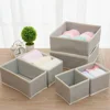 Drawer Organizer 6Pcs/Set Bedroom Closet Storage Boxes,Fabric Foldable Closet Storage Basket Bin for Clothes,Underwear,Bra,Socks 1