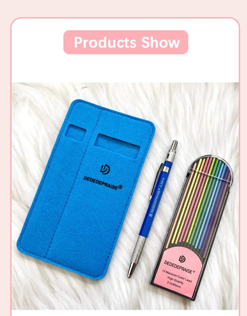 12/24 farbige Minen, 2,0 mm, Druckbleistift-Set, Standard-Porträt, Macaron-Minen, unverzichtbare farbige Nachfüllminen, Zeichnung, Kunst, DIY – Detail 5