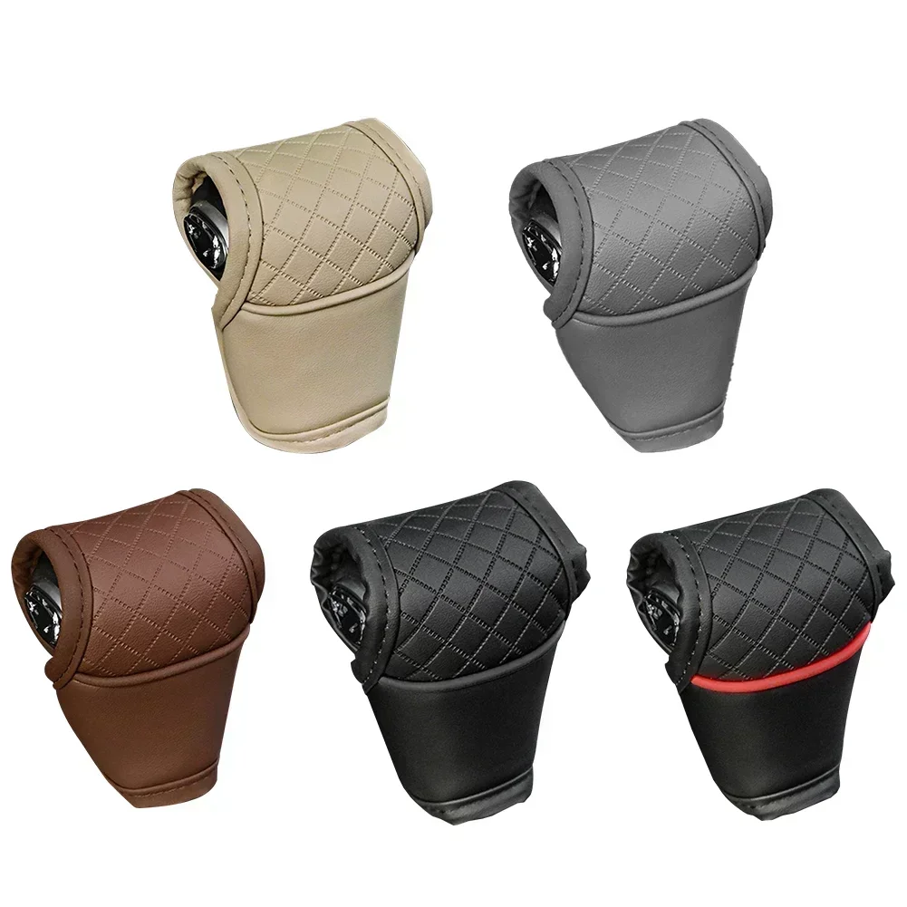 Car Gear Shift Cover PU Leather Shift Lever Cover Universal Interior Replacement Parts Gearbox Shifter Knob Protector gear shift knob cover gear shift cover shift lever knob cover shift knob cover