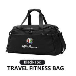 Sport Fitness Gym Bag Waterproof Oxford Duffel Luggage Travel Bag (Black - 1PCS)