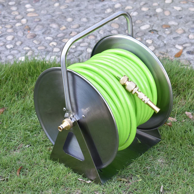 Stainless steel water pipe organizer watering garden hose household high pressure pipe collection water pipe car coil