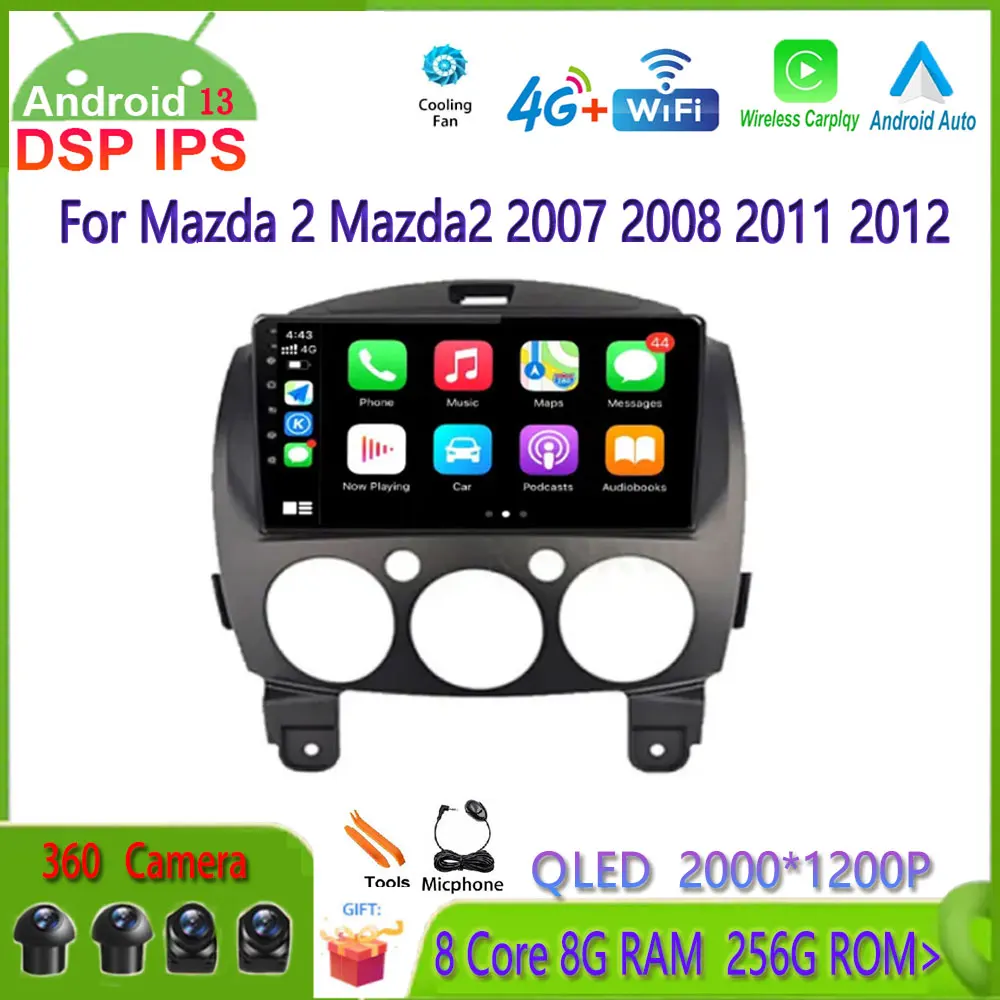 

Android 13 For Mazda 2 Mazda2 2007 2008 2011 2012 Car Radio Multimedia Video Player GPS Navigation IPS DSP Autoradio 2 Din