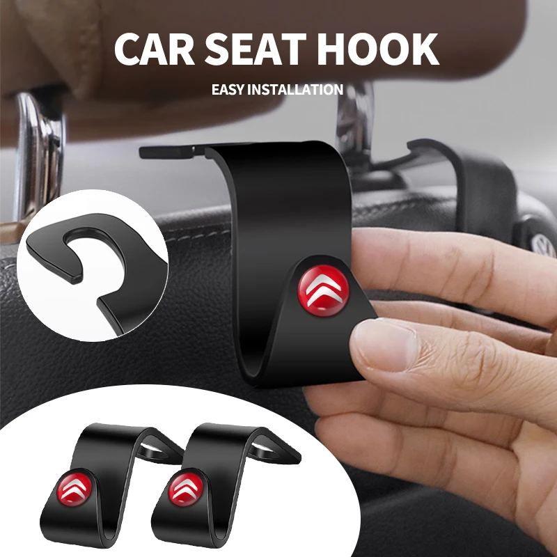 4Pcs Portable Car Back Hooks Accessories Citroen C1 C2 C3 C4L C4 Vts C5 C6 C8 Picasso Xsara Cactus Aircross C3-XR