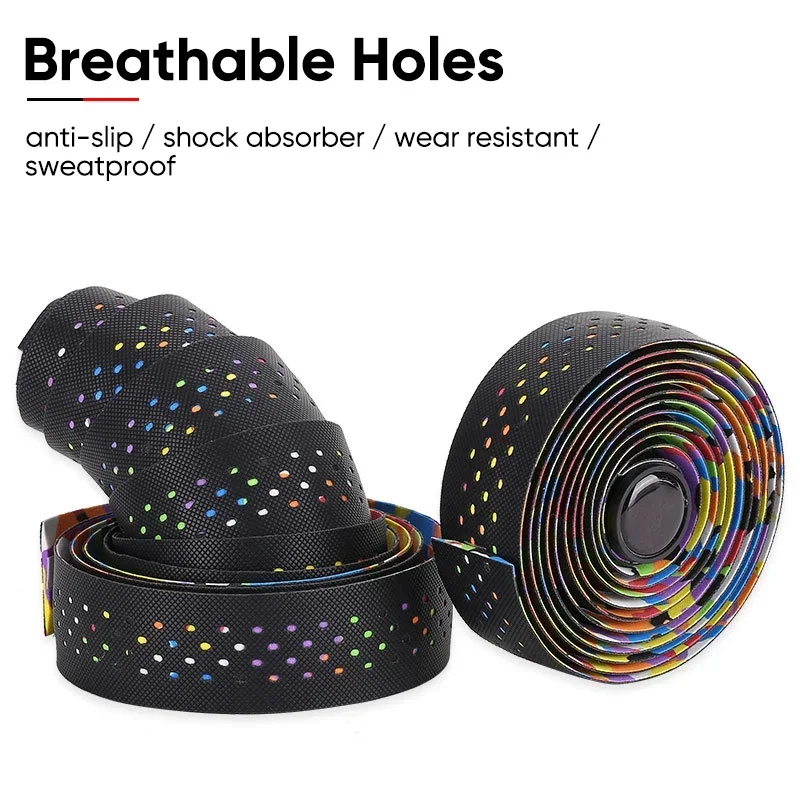 Bike Handlebar Tape Bike Accessory Bicycle Handlebar Tape Non-slip PU+EVA Road Bike Handlebar Tapes Racing Breathable Road Bicycle Tape Bike Accessories