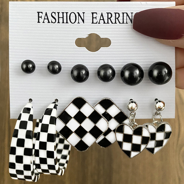 Trendy Gold Silver Color Butterfly Hoop Earrings Set For Women Snake Pearl Resin Hoop Earrings Brincos Party Jewelry