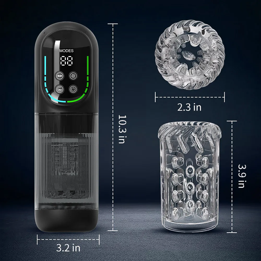 Automatic Thrusting Rotating Male Masturbator For Men Waterproof_voghion.com