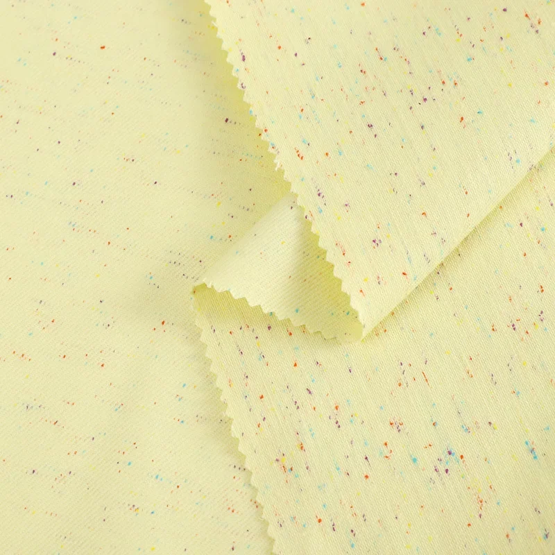 10oz Washless Color Dot Denim Fabric for Spring Autumn Apricot Wide Leg Pants Skirts Outerwear Denim Material