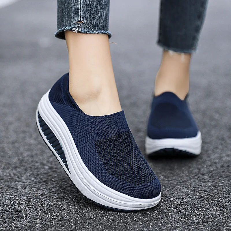 Sneakers Women Fashion Femme New Women's Vulcanized Shoes Sneakers Thick Bottom Slip on Female Women Shoe Plus Size - 2