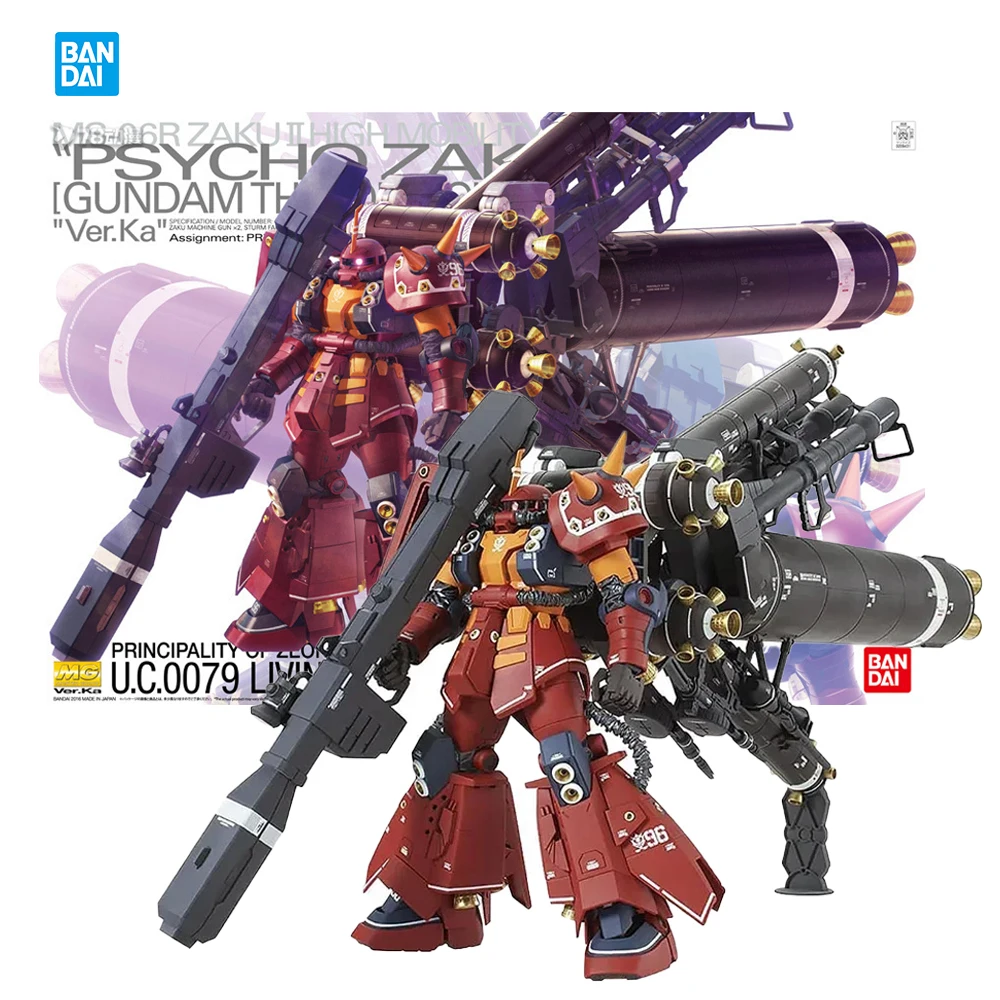 

Оригинальная аниме-модель Bandai Gundam Mg 1/100 психоzaku Ver.ka из аниме экшн-фильма, набор для украшения, игрушки для мальчиков, подарок для детей