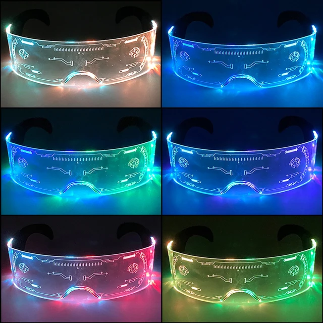 Colorful Luminous Led Glasses For Music Bar Ktv Neon Party - Temu