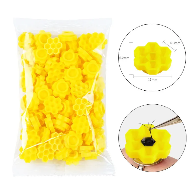 

100pcs/Lot Pink Flower Plum Shaped Eyelash Extension Glue Holders Grafting Lashes Glue Delay Cup Tattoo Pigment Holding Cups