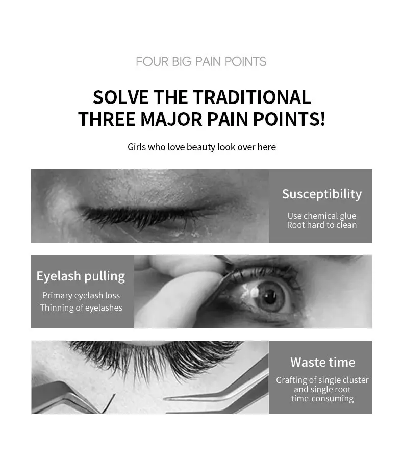 Description Picture 5 of itemBrown Lashes 3Magnetic eyelashes integrated storage box 3D false eyelash with applicater natural thick glue-free eye lashes drop