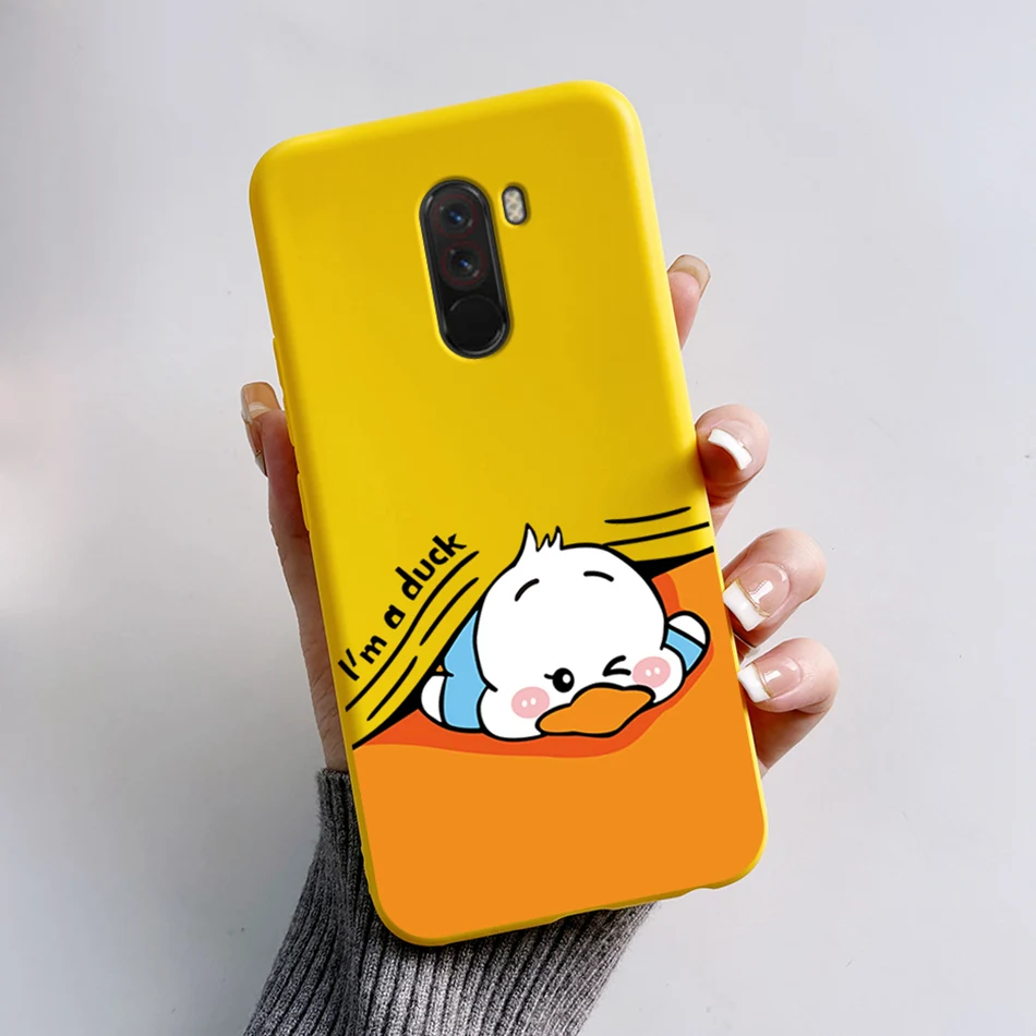Cute Bear and Frog Cartoon Shockproof Phone Case - Soft Silicone TPU Back Cover for Xiaomi Poco Pocophone F1