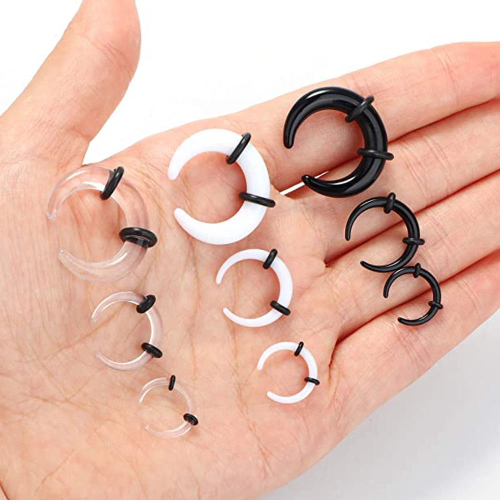 Acrylic Ear Pincher Septum Rings Piercing Ear Taper Stretcher Expander Body Jewelry 2pcs piercing jewelry,ear piercing jewelry,body piercing jewelry,body jewelry