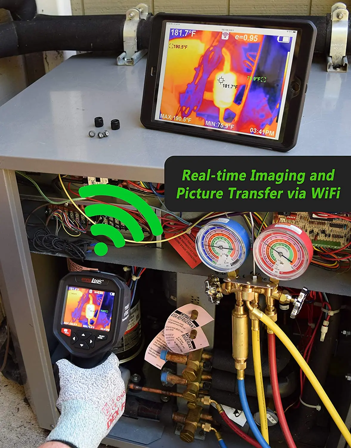 HT-A10 Thermal Imaging Camera 256X192 Pixel 3.5" LCD Screen Thermal Camera WiFi