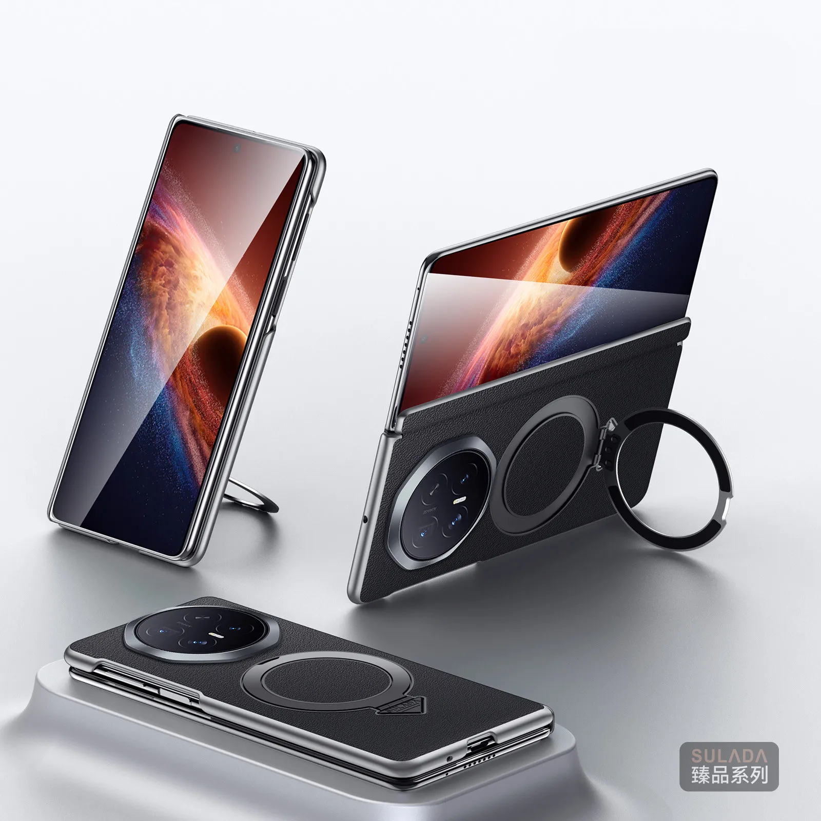 Honor Magic V6 Leather Magnetic Handle MagSafe Case with Hinge Protection by SULADA 20 Honor Magic V6 Leather Magnetic Handle MagSafe Case with Hinge Protection by SULADA 12