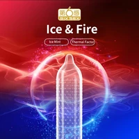 24/12PCS Eis Feuer Kondome Sex Spielzeug Für Männer Erwachsene Penis Hülse Partikel Kondome Sicher Empfängnisverhütung Paar Sexy liefert Sexshop 5
