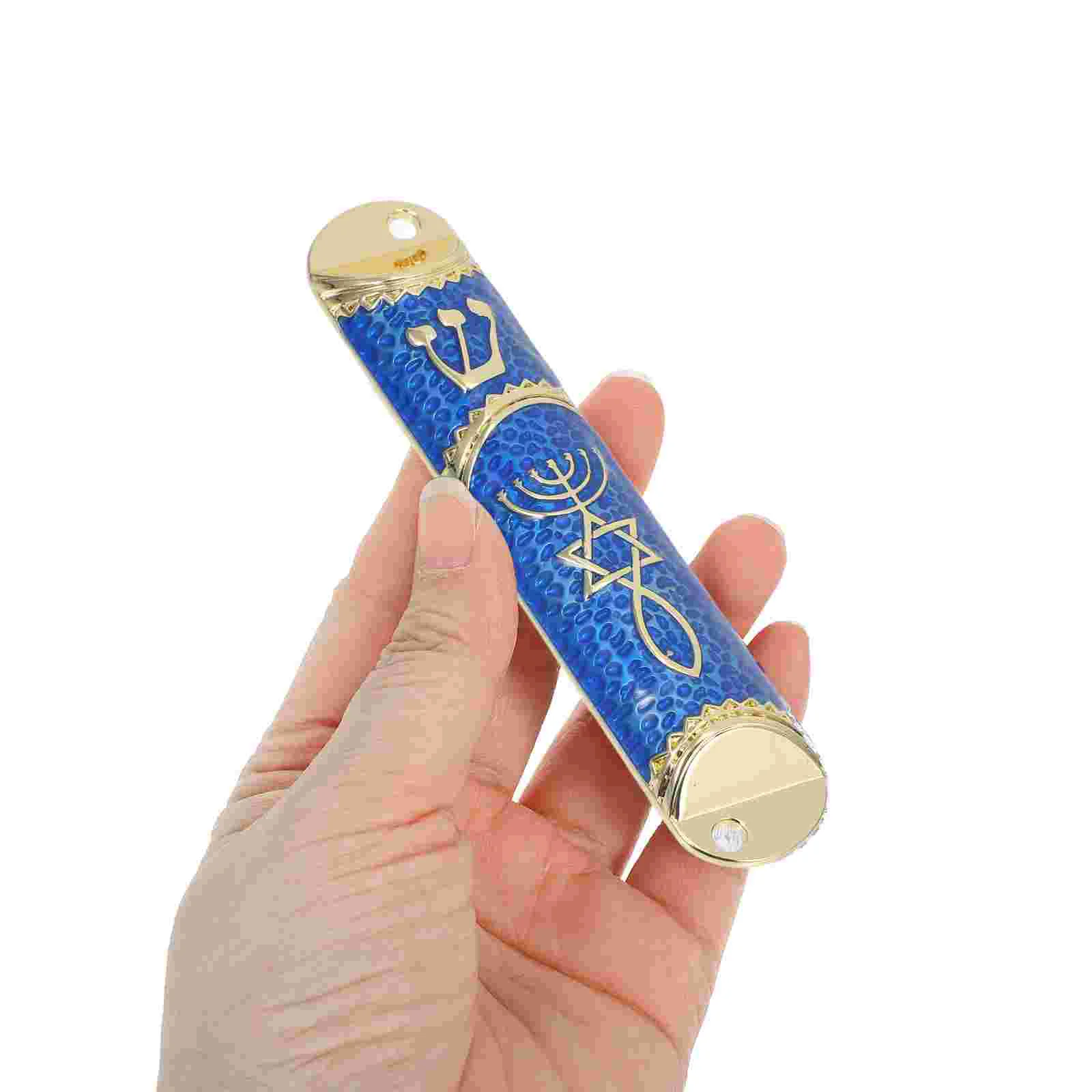 Judaica Protection Mezuza Religious Mezuzah Adornment Goal Post Door Side Front Frame Hebrew Scripture 2