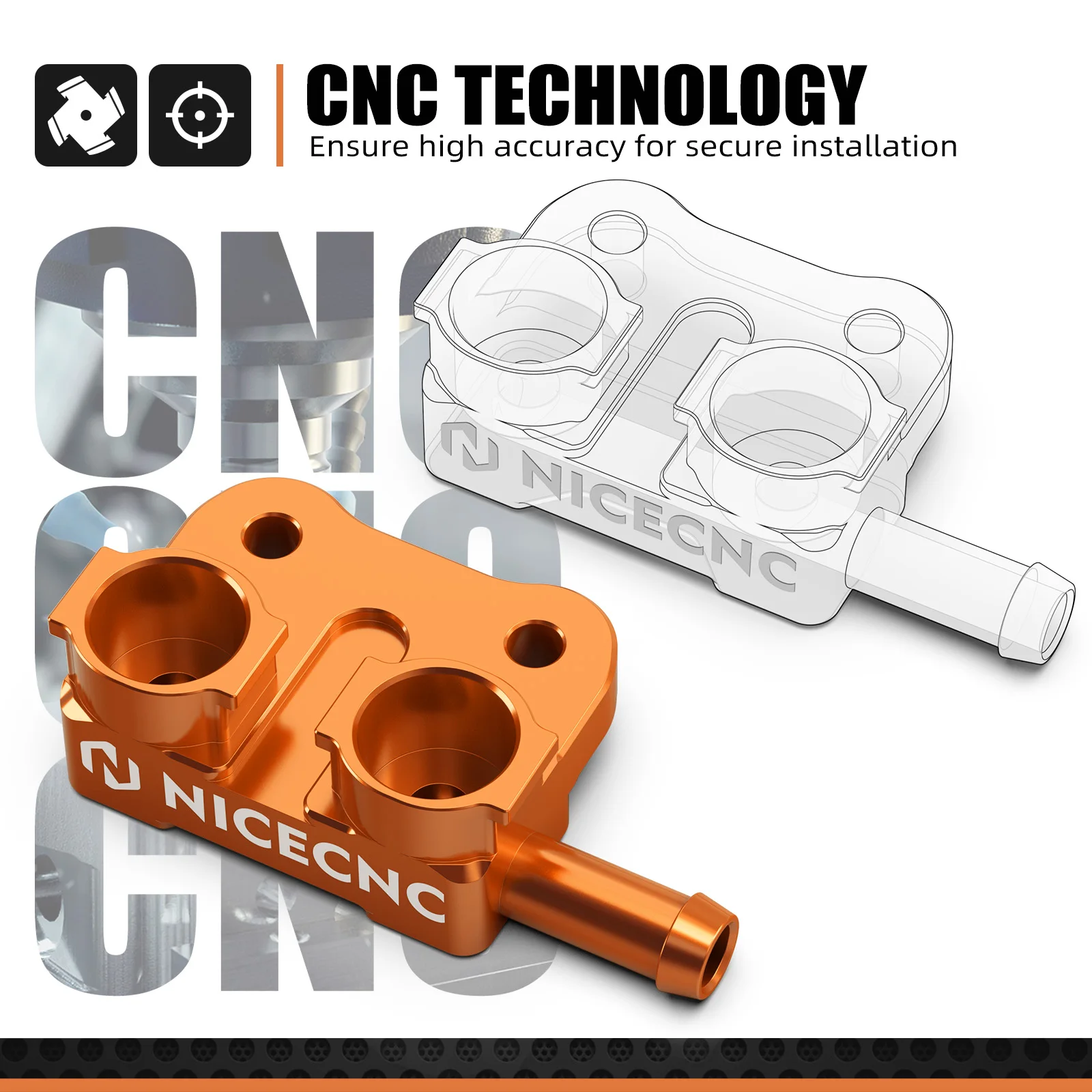 NICECNC Für KTM EXC 300 TBI EXC 250 XCW 300 2024-2025 SX 125 SX250 XC 250 300 2023-2025 TBI High Flow Kraftstoff Rail Stecker EC 300 – Detail 6