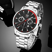 Luxury Brand Men's Watches Men Business Stainless Steel Quartz Watch Calendar Date Luminous Clock Man Leather Watches Relogio